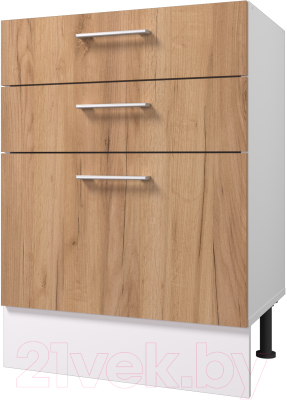 Шкаф-стол кухонный Горизонт Мебель Европа 60 3 ящика - фото