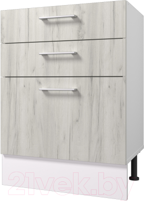 Шкаф-стол кухонный Горизонт Мебель Европа 60 3 ящика - фото