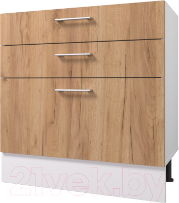 Шкаф-стол кухонный Горизонт Мебель Европа 80 3 ящика - фото