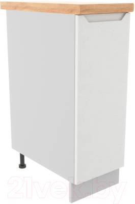 Шкаф-стол кухонный ДСВ Тренто С 300 левый (серый/белый) - фото