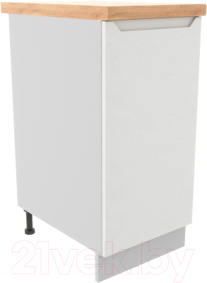 Шкаф-стол кухонный ДСВ Тренто С 400 правый (серый/белый) - фото