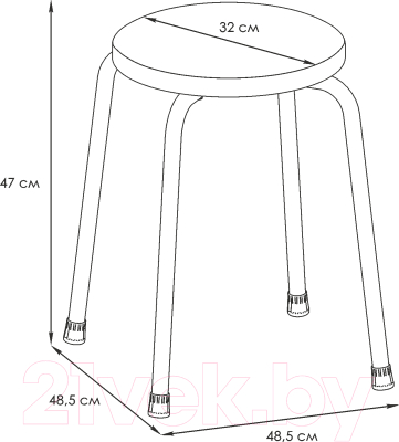 Табурет ЗМИ Пенек крепкий 220 / Т 266 (ваниль)