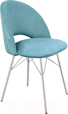 Стул Sheffilton SHT-ST34-1/S64 (голубая пастель/хром лак) - фото