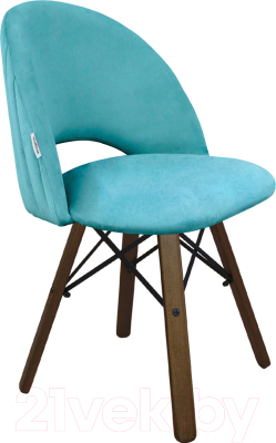 Стул Sheffilton SHT-ST34-1/S70 (голубая пастель/темный орех/черный) - фото