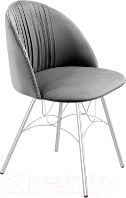 Стул Sheffilton SHT-ST35-1/S100 (угольно-серый/хром лак) - фото