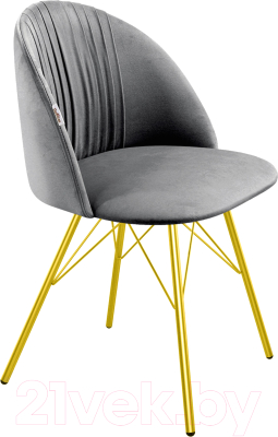 Стул Sheffilton SHT-ST35-1/S37 (угольно-серый/золото) - фото