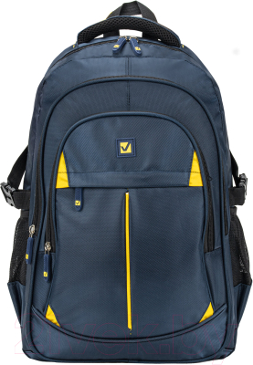 Школьный рюкзак Brauberg Titanium / 270768 (синий/желтые вставки)