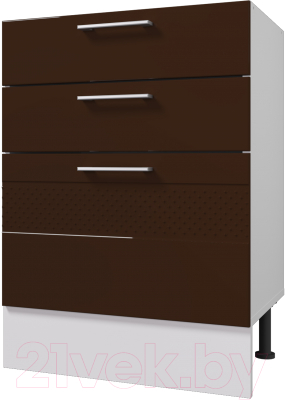 Шкаф-стол кухонный Горизонт Мебель Люкс 60 3 ящика - фото