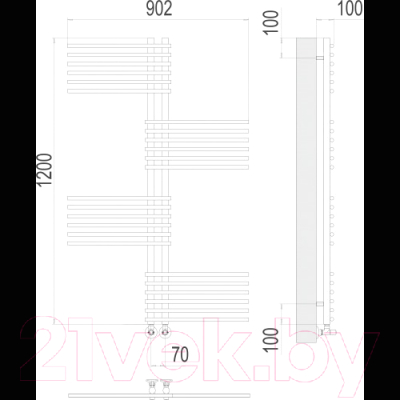 Полотенцесушитель водяной Terminus Европа П24 70x1200