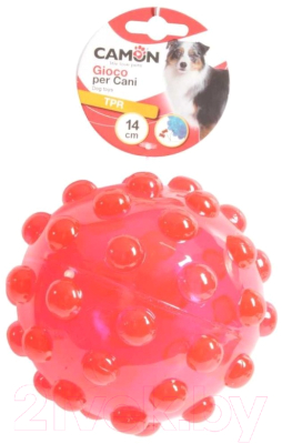 Игрушка для собак Camon Мячик из резины для вкусняшек / AD064/C