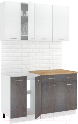 Готовая кухня Кортекс-мебель Корнелия Лира-лайт 1.4м - фото