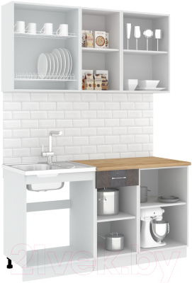 Готовая кухня Кортекс-мебель Корнелия Лира-лайт 1.5м