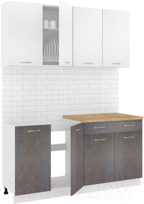 Готовая кухня Кортекс-мебель Корнелия Лира-лайт 1.6м - фото
