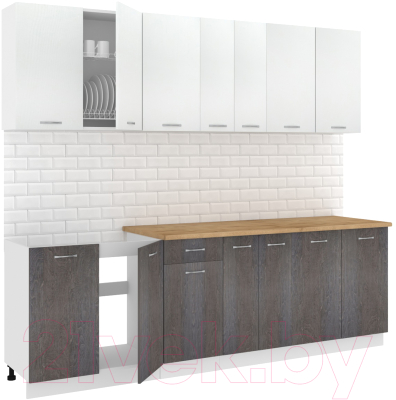 Готовая кухня Кортекс-мебель Корнелия Лира-лайт 2.5м - фото