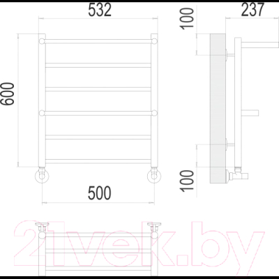 Полотенцесушитель водяной Terminus Анкона П6 500x600