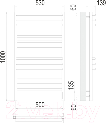Полотенцесушитель электрический Terminus Соренто П12 500x1000