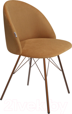 Стул Sheffilton SHT-ST35/S37 (горчичный/медный металлик) - фото