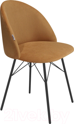 Стул Sheffilton SHT-ST35/S64 (горчичный/черный муар) - фото