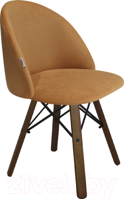 Стул Sheffilton SHT-ST35/S70 (горчичный/темный орех/черный) - фото
