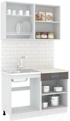 Готовая кухня Кортекс-мебель Корнелия Лира-лайт 1.2м