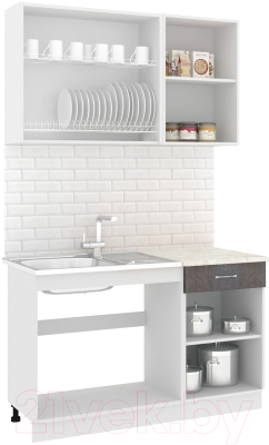 Готовая кухня Кортекс-мебель Корнелия Лира-лайт 1.3м