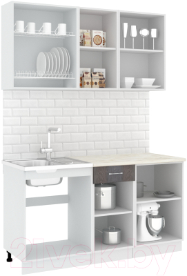 Готовая кухня Кортекс-мебель Корнелия Лира-лайт 1.5м