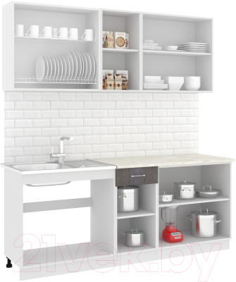 Готовая кухня Кортекс-мебель Корнелия Лира-лайт 2.0м