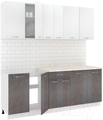 Готовая кухня Кортекс-мебель Корнелия Лира-лайт 2.1м - фото