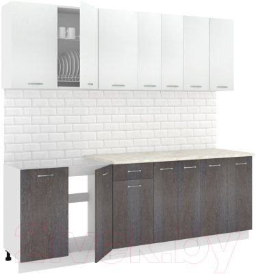 Готовая кухня Кортекс-мебель Корнелия Лира-лайт 2.3м - фото