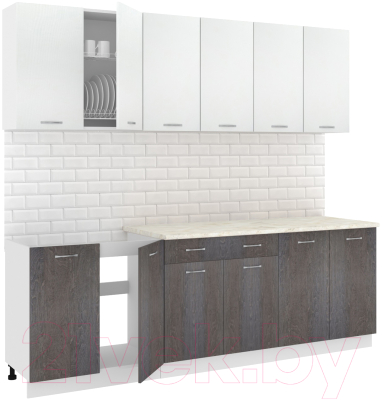 Готовая кухня Кортекс-мебель Корнелия Лира-лайт 2.4м - фото