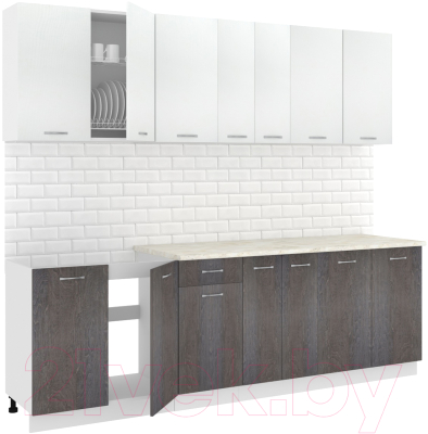 Готовая кухня Кортекс-мебель Корнелия Лира-лайт 2.5м - фото
