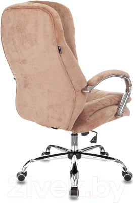 Кресло офисное Бюрократ T-9950SL Fabric (светло-коричневый Velvet 90/хром)