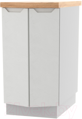 Шкаф-стол кухонный ДСВ Тренто СТ 400 (серый/белый) - фото