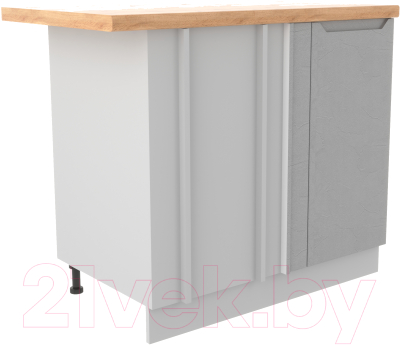 Шкаф под мойку ДСВ Тренто СУ 1000 правый (серый/серый) - фото
