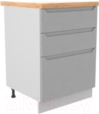 Шкаф-стол кухонный ДСВ Тренто СЯБ 600 тандембокс (серый/серый) - фото