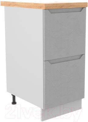 Шкаф-стол кухонный ДСВ Тренто СК2 400 (серый/серый) - фото