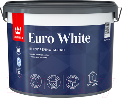 Краска Tikkurila Euro White Для потолка - фото