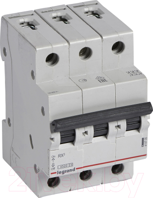Выключатель автоматический Legrand RX3 3P C 40A 4.5кА 3M / 419712 - фото