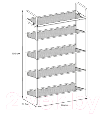 Полка для обуви ЗМИ Женева 25 / ПДО Ж25 (белый)