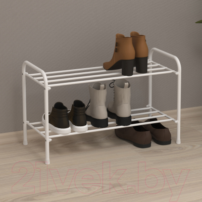 Полка для обуви ЗМИ Альфа 22 / ПДОА22 (белый)