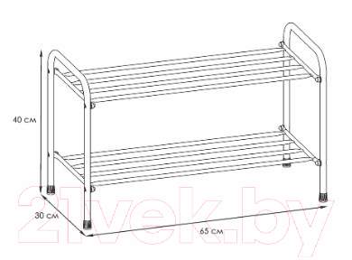Полка для обуви ЗМИ Альфа 22 / ПДОА22 (белый)