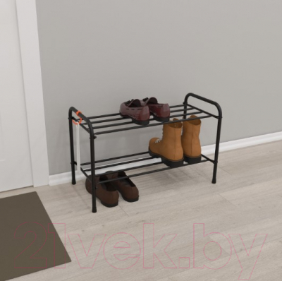 Полка для обуви ЗМИ Альфа 22 / ПДОА22 (черный)