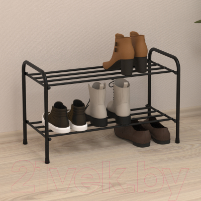 Полка для обуви ЗМИ Альфа 22 / ПДОА22 (черный)