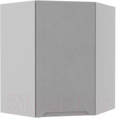 Шкаф навесной для кухни ДСВ Тренто ПУ 550 левый (серый/серый) - фото