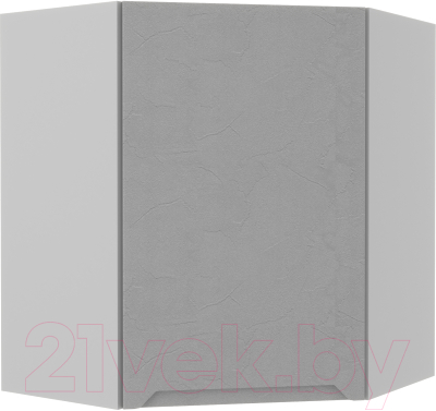 Шкаф навесной для кухни ДСВ Тренто ПУ 600 правый (серый/серый) - фото