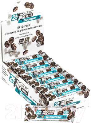 Набор протеиновых батончиков ProteinRex 25% Мокко с экстрактом гуараны - фото