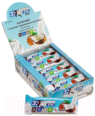 Набор протеиновых батончиков ProteinRex 30% Кокос - фото