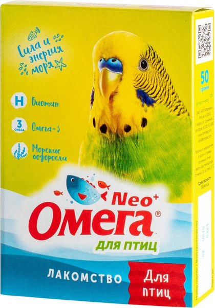 Лакомство для птиц Омега Neo + П-Б с биотином - фото