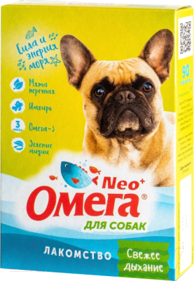 Лакомство для собак Омега Neo + С-Д с мятой и имбирем - фото