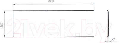 Экран для ванны 1Марка Flat MG 190